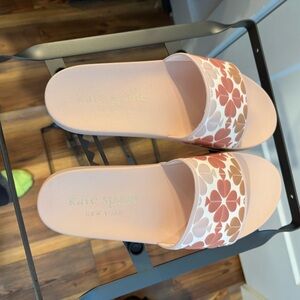 Kate Spade Floral Pink Slide Sandals